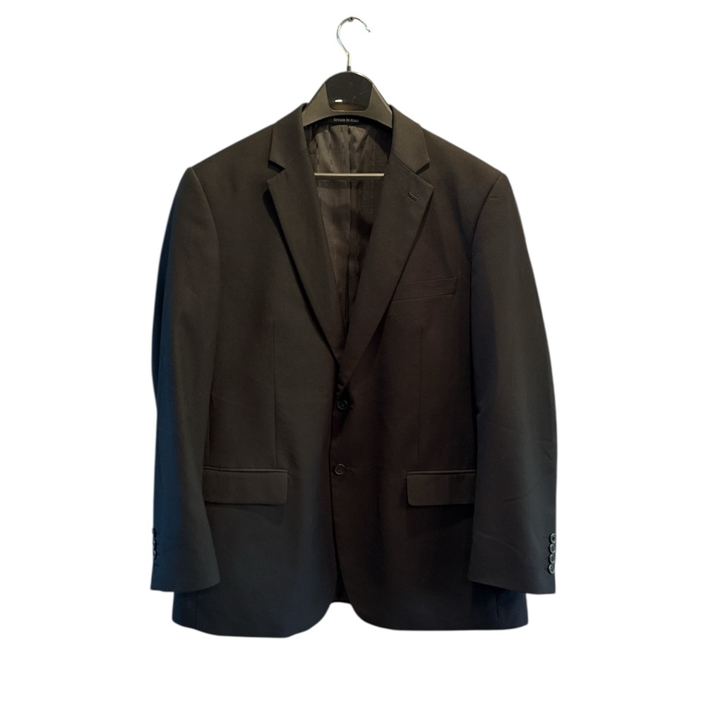 Renoir Men’s Super 120’s Italian Styling Black Sport Coat 44/38